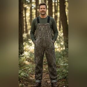 Cabela's Camo Bib Overalls Large Size 38-40 Waist Made In USA Vintage